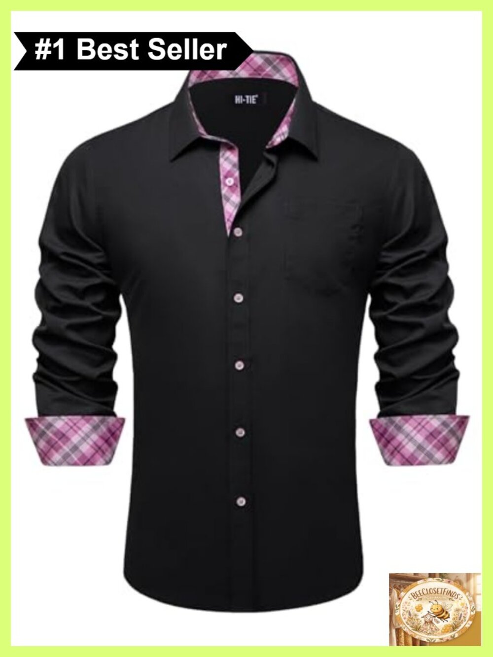 Men's Long Sleeve Button Down Dress Shirt Polyester Cotton Spandex Wrinkle